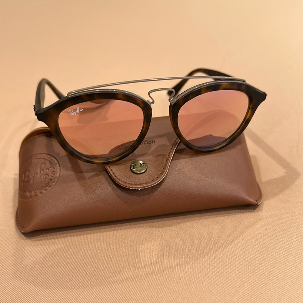 Ray Ban Sunglasses Mirror Lens Tortoise Frame Basically New